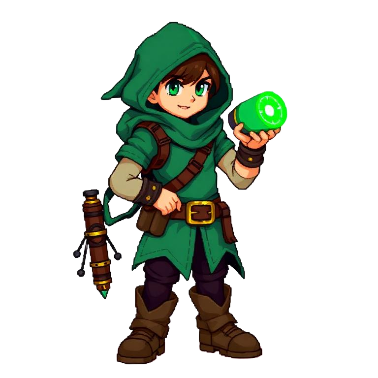 SCOUT pixel-art character